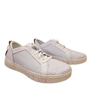 RYKA Haiku Leather Sneakers Sz 11 White Perforated Comfort Walking Shoes NWT